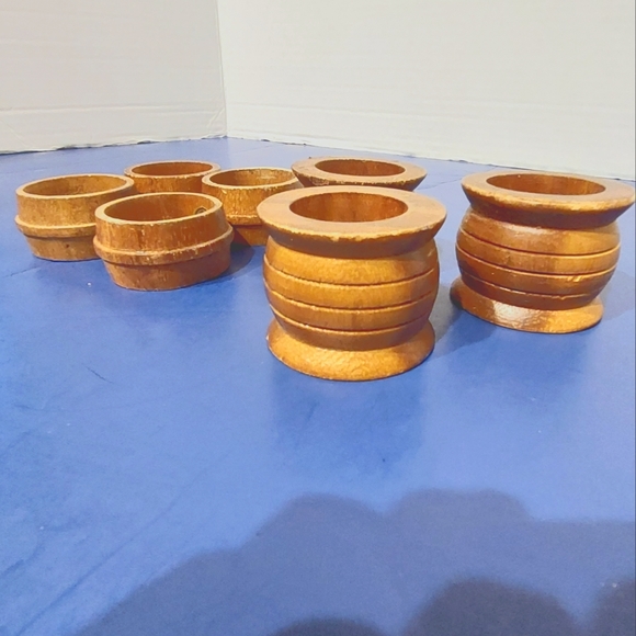 Set of 7 Different Styles of Wood Napkin Holders - Picture 1 of 4